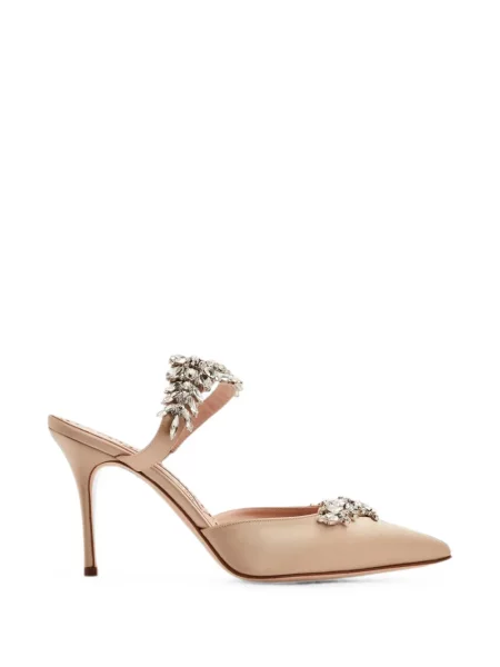 Papuci tip mules Manolo Blahnik din satin