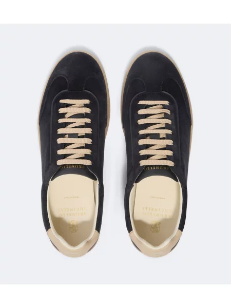 Sneakerși Brunello Cucinelli din piele de căprioară albastru