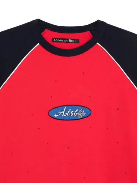 Дълго тениска Andersson Bell с автограф червено