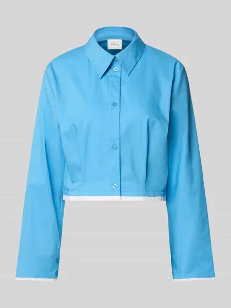 Bluzka koszulowa krótka z plisami model ‘Zopy’ Gestuz