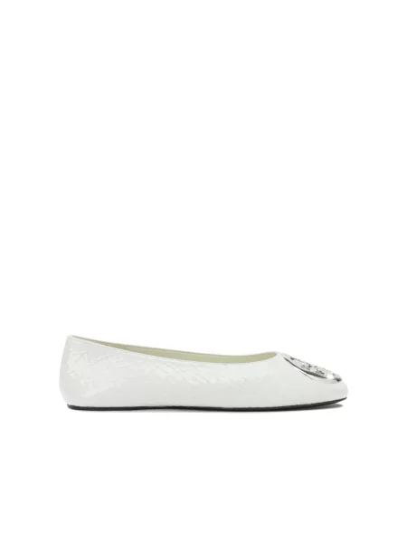 Balerinki Tory Burch skórzane białe