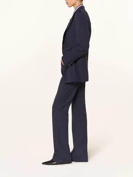 Ralph Lauren Collection Spodnie Z Rozszerzanymi Nogawkami Wrigley blau granatowe