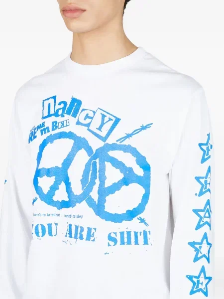 Tricou Nancy Ganz cu imagine alb