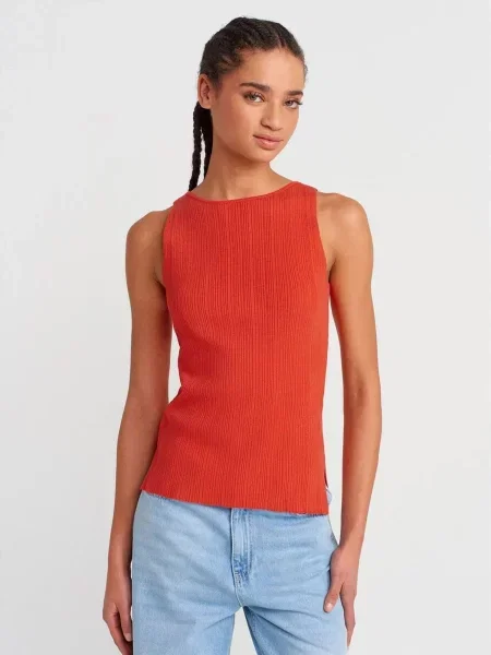 Dilvin Pulover Pullover oranžno rdeča