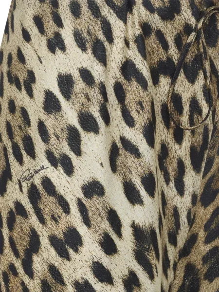 Pantaloni Roberto Cavalli cu imagine cu model leopard