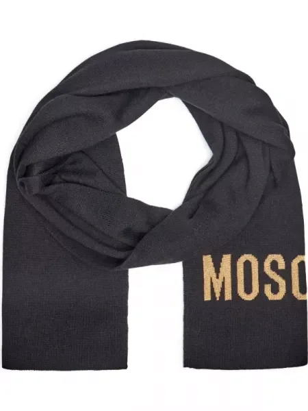Moschino Șal cu adaos de lână negru