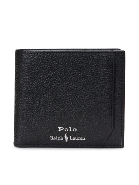 Kožená peňaženka Polo Ralph Lauren čierna