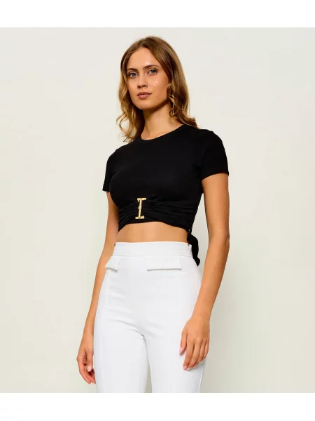 Elisabetta Franchi Tricou | Cropped Fit negru