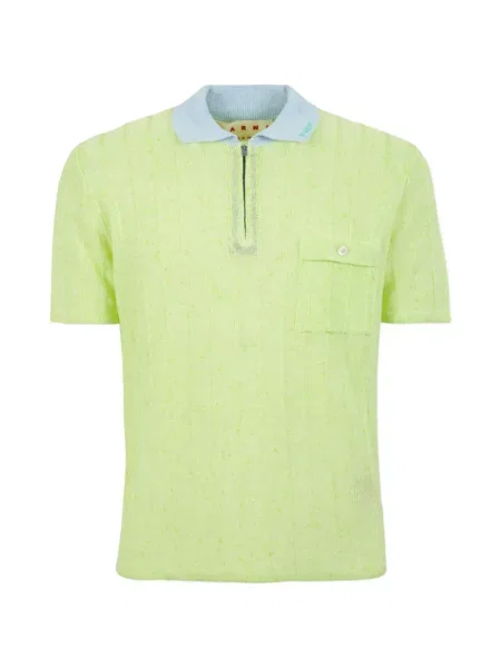 Tricou polo Marni tricotate verde