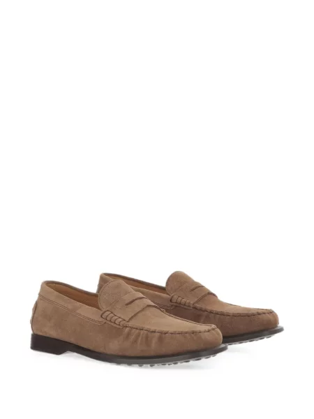 Chiloți Tod's din piele de căprioară slip-on maro