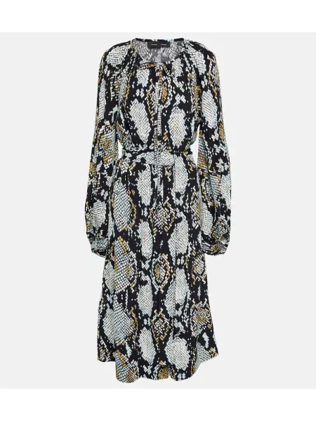 Sukienka midi Proenza Schouler z nadrukiem z dżerseju do kolan