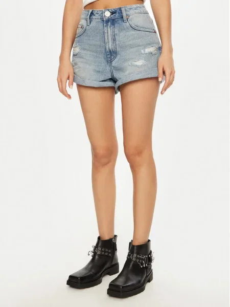 One Teaspoon Pantaloni scurți de blugi Bandits celest albastru