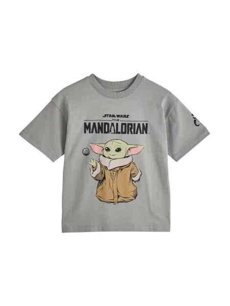 Next Tricou Mandalorian maro mokka / gri / oliv negru