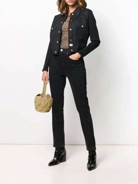 Zkrácená cvaknutí bunda Jean Paul Gaultier Pre-owned černá