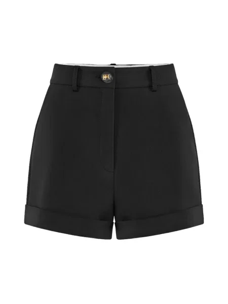 Szorty Elisabetta Franchi z krepy czarne