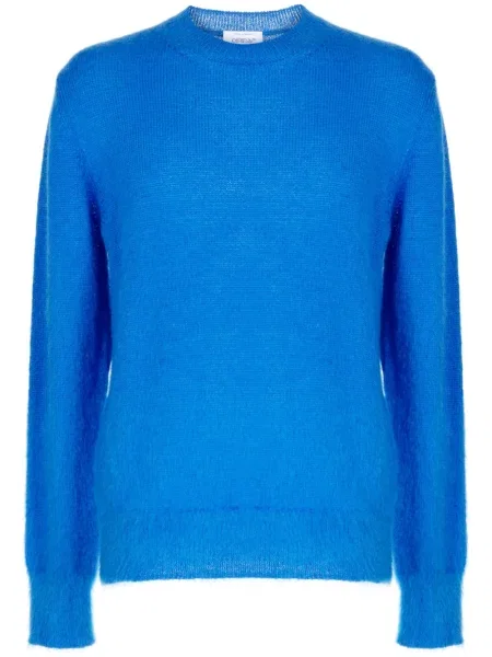 Pulover Off-white cu decolteu rotund alb