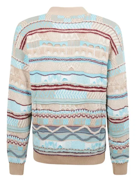 Cardigan Laneus din jacard albastru