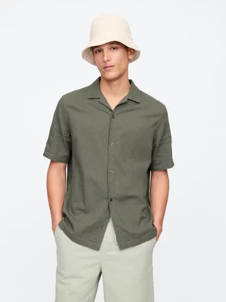 Lanena srajca Gap siva