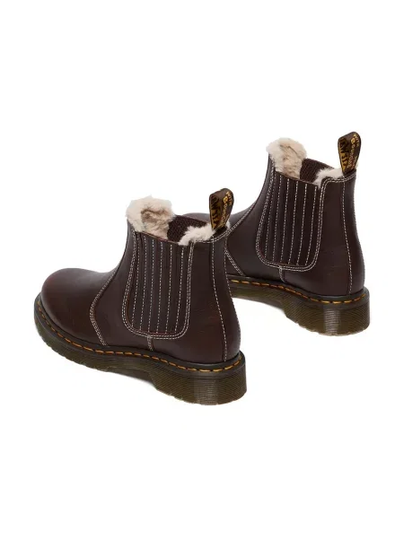 Dr. Martens ghete chelsea de piele Leonore II cu platformă izolare ușoară maro