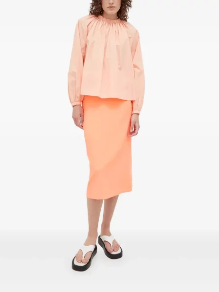 Bluză Drykorn plisată portocaliu