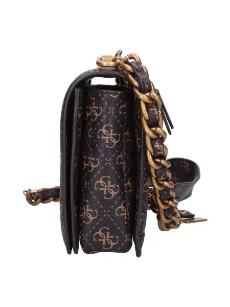 Torebka crossbody Guess skórzana brązowa