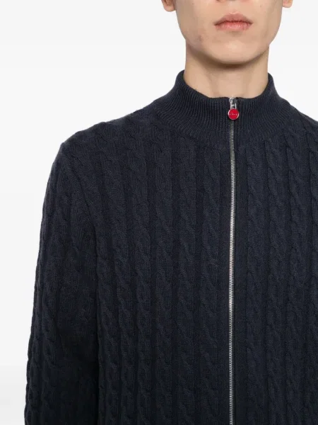 Cardigan Kiton tricotate albastru