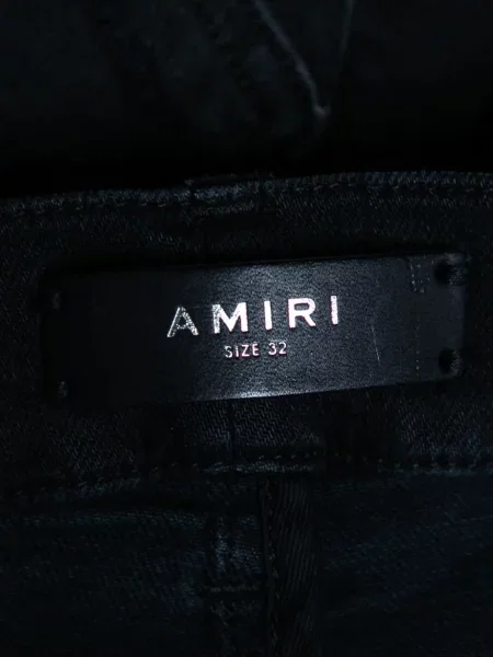 Blugi uzați Amiri zdrențuiți negru