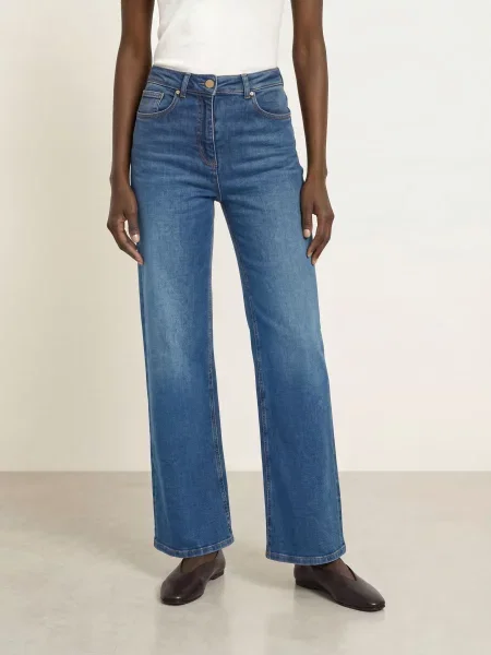 Reiss Široké Džíny Jas 31 mid blue modré