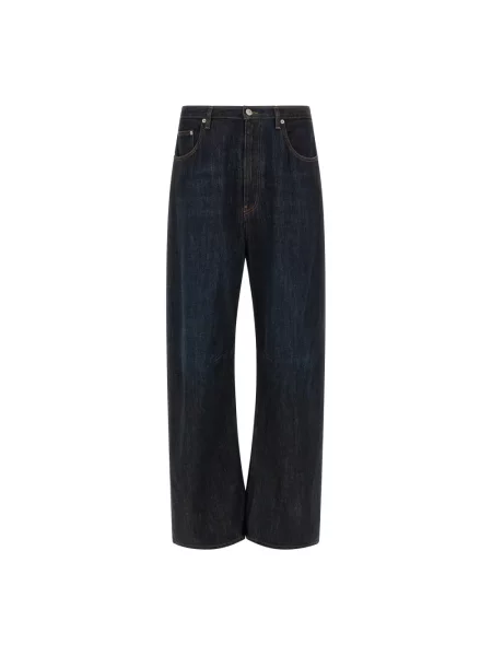 Szerokie jeansy Mm6 Maison Margiela niebieskie