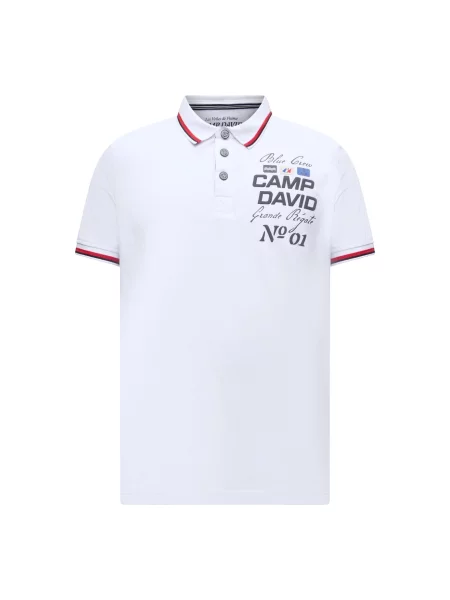CAMP DAVID Póló French Coast I tengerészkék / füstkék fehér