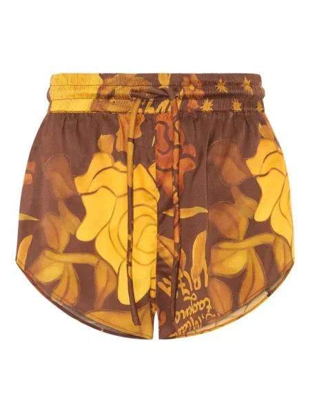 Pantaloni scurți Donde Esteban cu model floral cu imagine maro