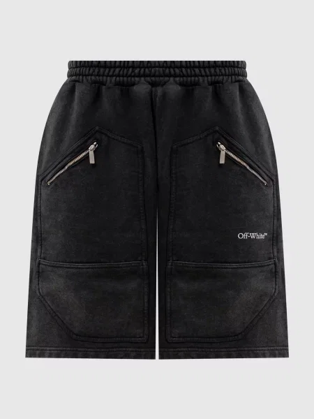 Шорти з принтом логотипа Off-white чорні