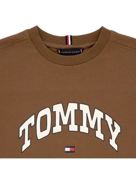 Tricou copii Tommy Hilfiger maro