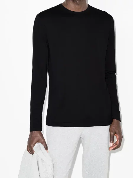 Tricou mânecă lungă Sunspel negru