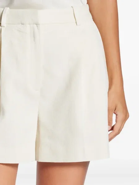 Pantaloni scurți Anine Bing plisate alb