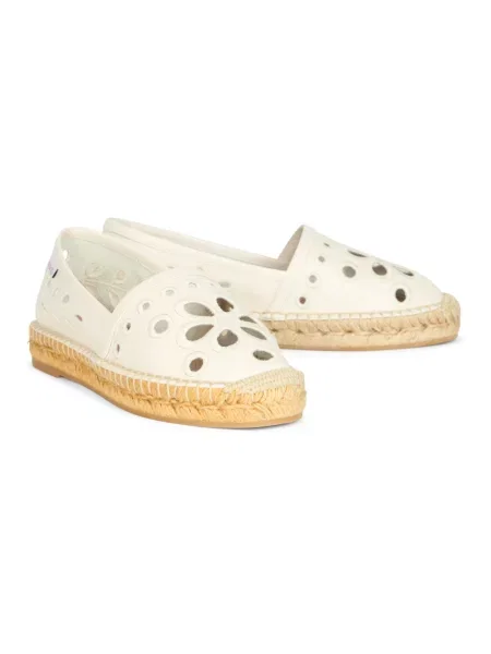 Lniane espadryle Red Valentino białe