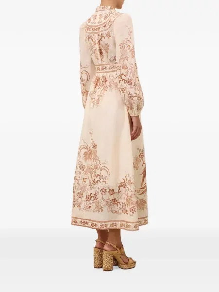 Rochie midi Zimmermann cu model floral cu imagine