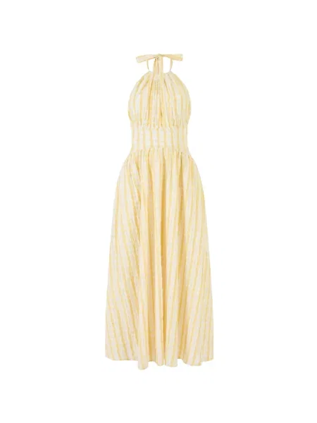 Rochie midi Rosie Assoulin în carouri galben