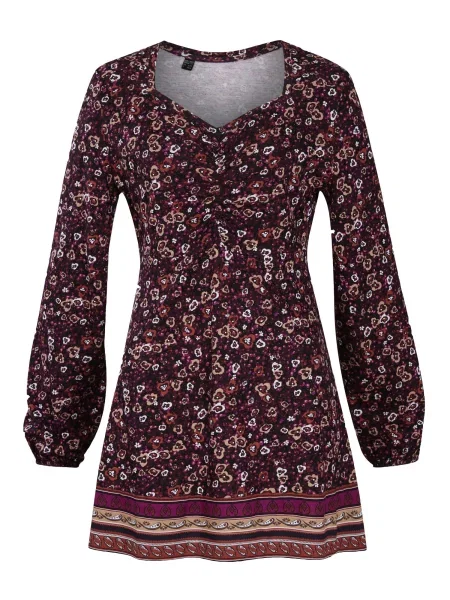 Bonprix Tricou bej / roz închis / negru alb