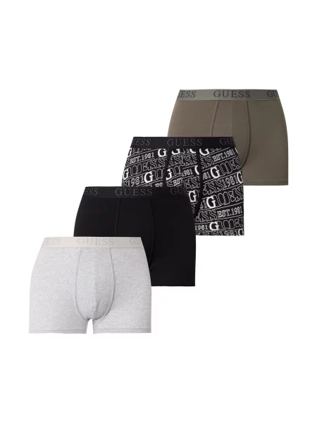 GUESS Boxeri gri deschis / oliv negru