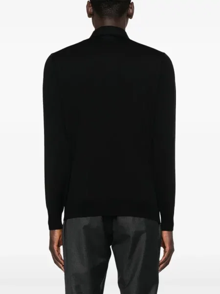 Lung tricou polo Lardini negru