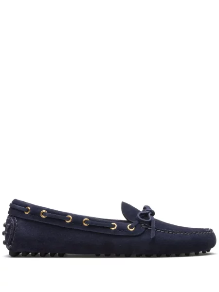 Pantofi loafer Car Shoe din piele de căprioară albastru