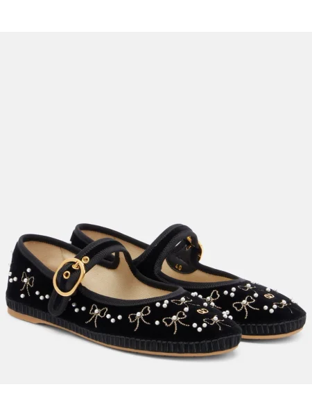 Pantofi cu toc Valentino Garavani de catifea negru