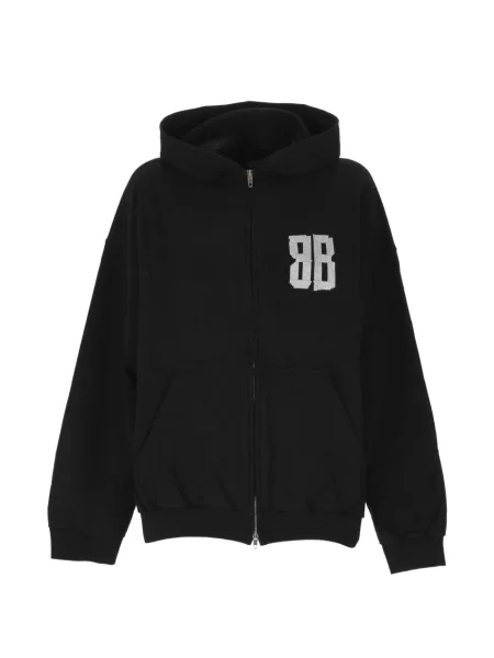 Суичър с качулка Balenciaga с принт черно
