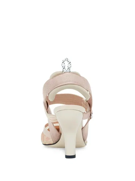 Pantofi cu toc Fendi slingback roz