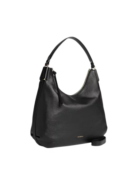 Torebka hobo Coccinelle skórzana czarna