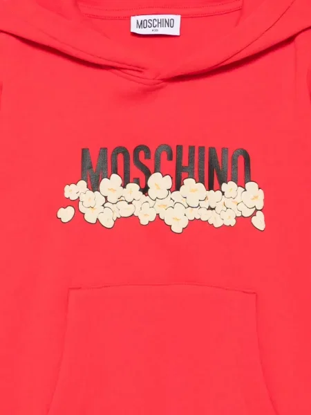 Bluza z kapturem dziecięca Moschino czerwona