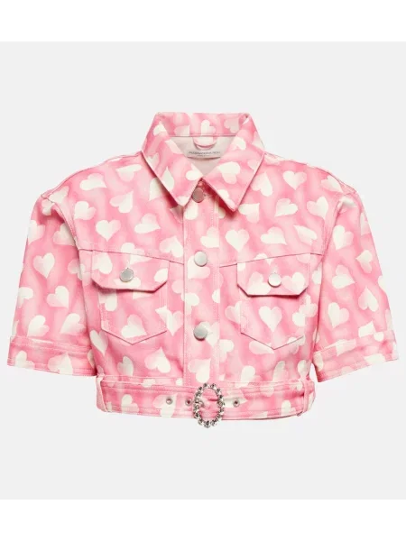 Geacă Alessandra Rich cu imagine roz