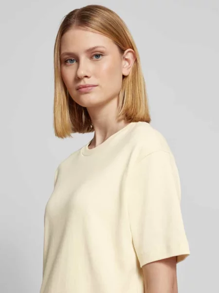 T-shirt z prążkowanym okrągłym dekoltem Jake*s Studio Woman