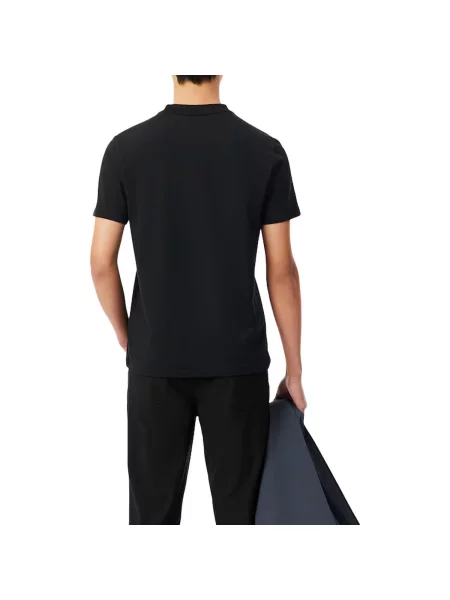 Tricou Lacoste din jacard negru